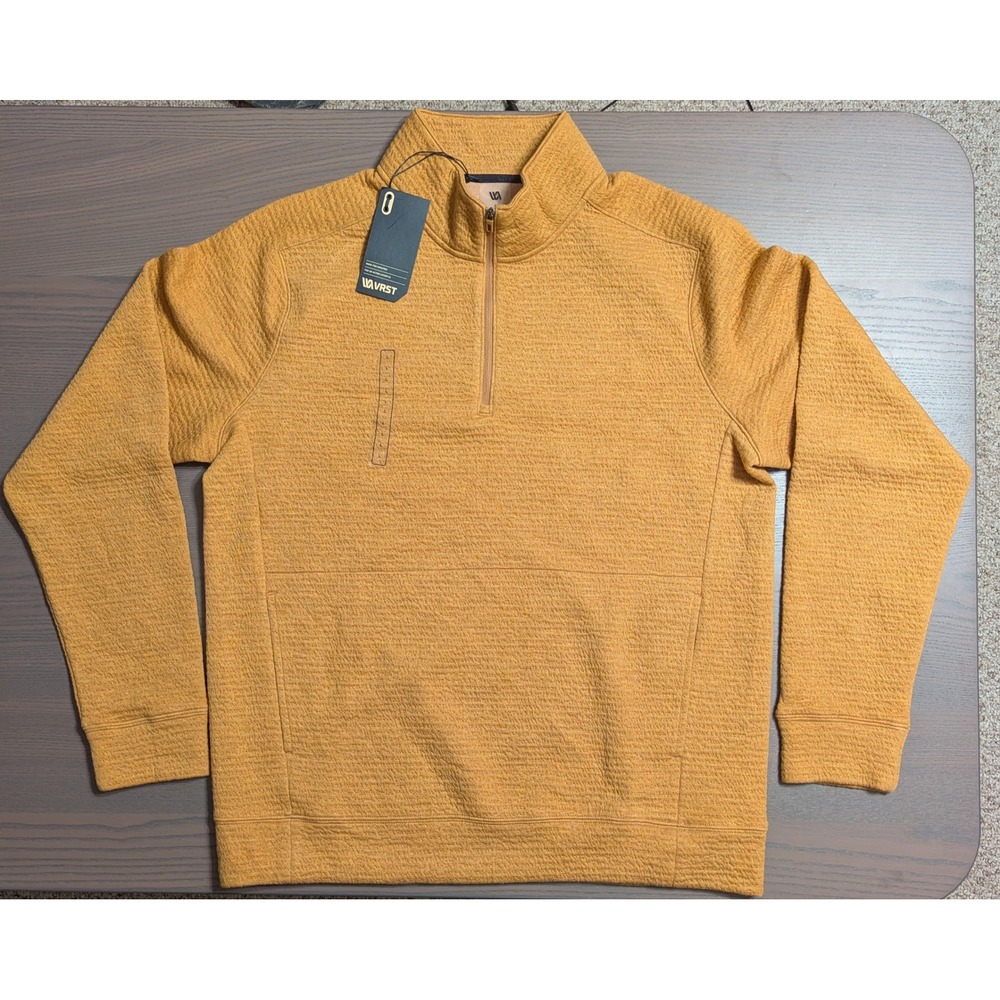 VRST Recharge Lunar 1/4 Zip Pullover Mens Large Palomino Gold Heather (MSRP $78)